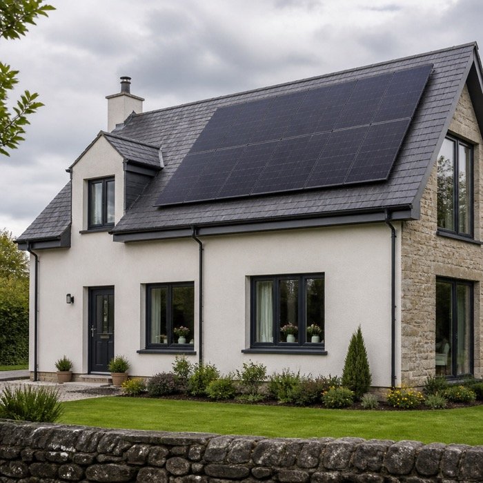 EV charging point installed as part of a renewable energy solution